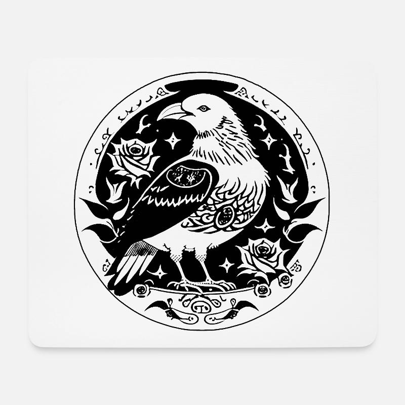 Goth Crow - Mouse Pad (horizontal) - white