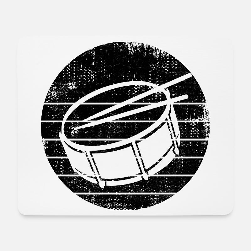 Kleine Trommel - Mousepad (Querformat) - Weiß