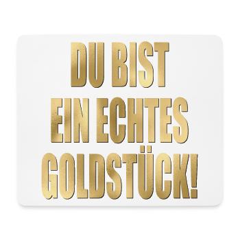 DANKESCHÖN GESCHENKE - KOMPLIMENTE GOLDSTÜCK - Mousepad (Querformat) - Weiß - Vorne