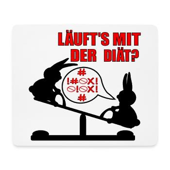 ABNEHMEN LUSTIG - DIÄT SPRÜCHE HUMOR - FEINGEFÜHL - Mousepad (Querformat) - Weiß - Vorne