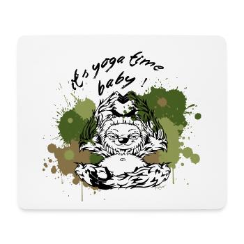 Sloth Yoga temps défaillant Nature - Tapis de souris (format paysage) - blanc - Devant