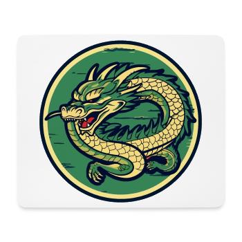 Dragon Crest Circle Patch - Mouse Pad (horizontal) - white - Front