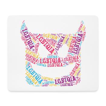LGBTQIA+ T-Shirt Devil Word Cloud Gay Pride LGBT - Mouse Pad (horizontal) - white - Front