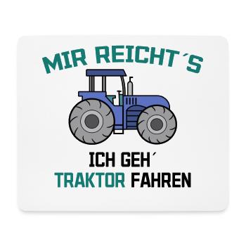 Traktor Statement Bauer Ackerbau Kraftfahrzeug - Mousepad (Querformat) - Weiß - Vorne