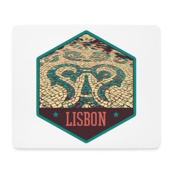 Illustration Chaussée Traditionnelle Portugal - Tapis de souris (format paysage) - blanc - Devant