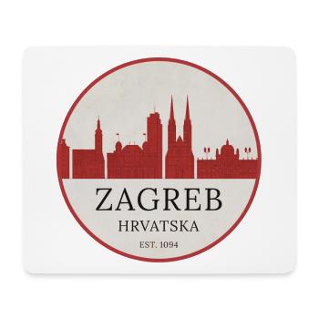 Emblème de la ligne d’horizon de Zagreb Croatie - Tapis de souris (format paysage) - blanc - Devant