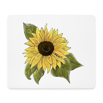 Sunflower 🌻 - Mouse Pad (horizontal) - white - Front