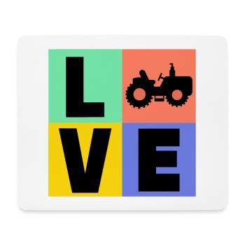 Tracteur disant agriculteur pays véhicule à moteur pneumatique - Tapis de souris (format paysage) - blanc - Devant