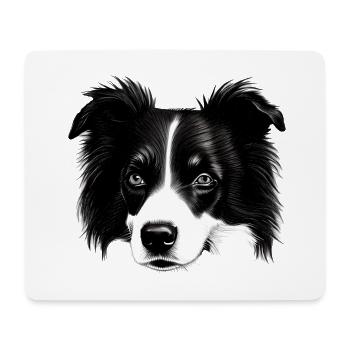 Border Collie Irischer Hütehund - Mousepad (Querformat) - Weiß - Vorne