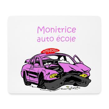 Monitrice auto-école - Tapis de souris (format paysage) - blanc - Devant