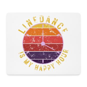 Idée cadeau: La danse en ligne est mon happy hour - Tapis de souris (format paysage) - blanc - Devant