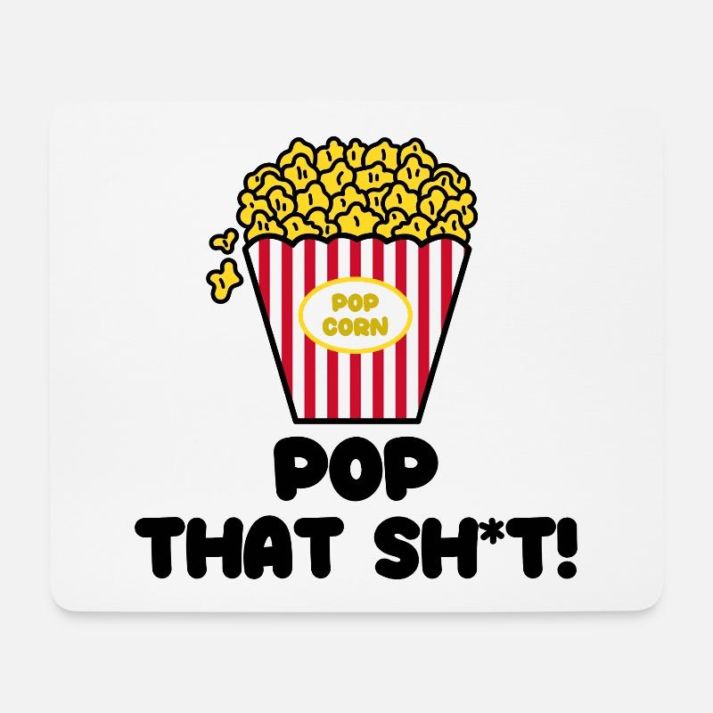 Soirée cinéma Cineast Films Déclaration Popcorn - Tapis de souris (format paysage) - blanc