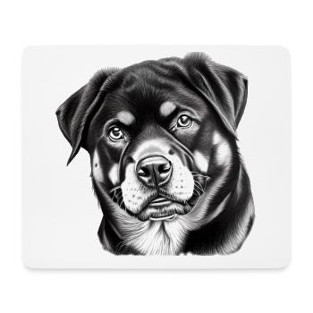 Noble Rottweiler Femme Homme Cadeau - Tapis de souris (format paysage) - blanc - Devant