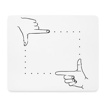 Hand Signals Image Detail - Mouse Pad (horizontal) - white - Front
