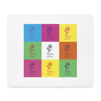 Mikrofon Design - Mousepad (Querformat) - Weiß - Vorne