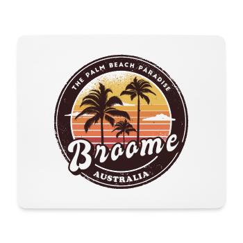 Design en forme de paume Broome Australia - Tapis de souris (format paysage) - blanc - Devant