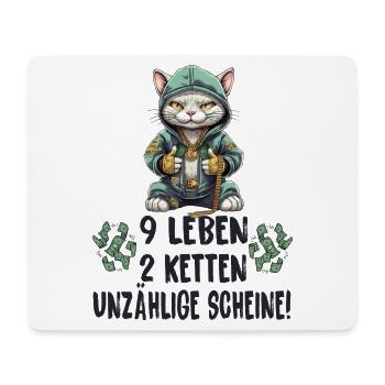 Katzen Hip Hop Design - Mousepad (Querformat) - Weiß - Vorne