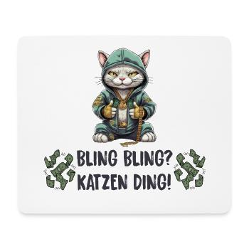 Katzen Hip Hop Design - Mousepad (Querformat) - Weiß - Vorne