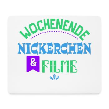 Cineast Binge Watching Movies Theater Statement - Mousepad (Querformat) - Weiß - Vorne