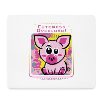 Cochon de boue à libre - Tapis de souris (format paysage) - blanc - Devant
