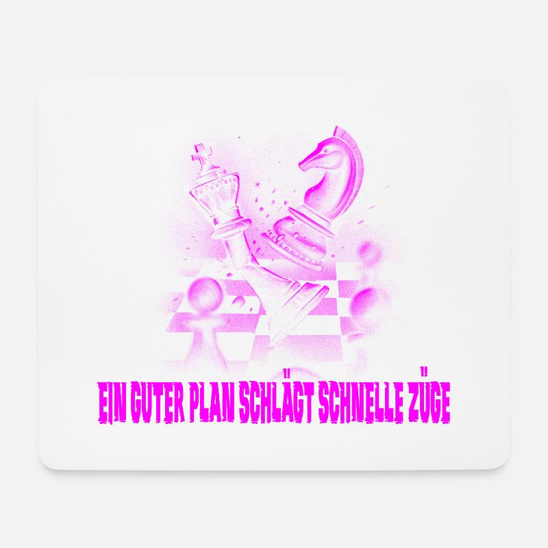 Schach Design - Mousepad (Querformat) - Weiß
