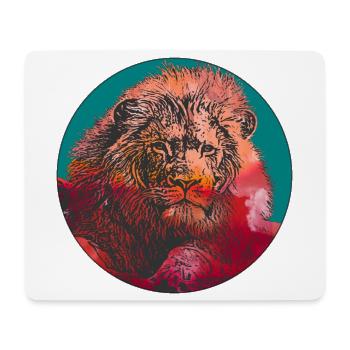Magnificent lion - Mouse Pad (horizontal) - white - Front