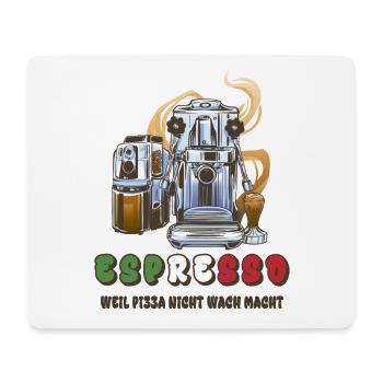Espresso Italien Design - Mousepad (Querformat) - Weiß - Vorne