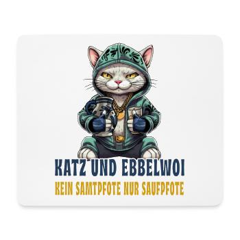 Apfelwein und Katzen Design - Mousepad (Querformat) - Weiß - Vorne