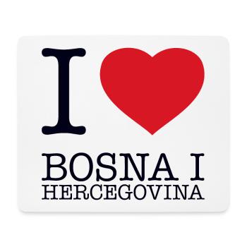 I LOVE BOSNA I HERCEGOVINA Bosnia and Herzegovina - Mouse Pad (horizontal) - white - Front