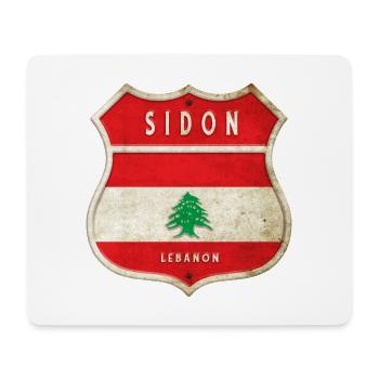 Sidon Lebanon coat of arms flags design - Mouse Pad (horizontal) - white - Front