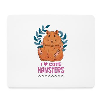 Hamsters mignons: Portez l’amour - Tapis de souris (format paysage) - blanc - Devant