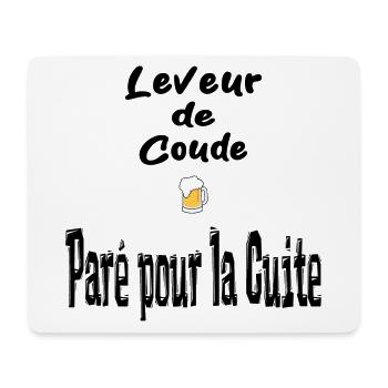 Leveur de Coude Paré pour la Cuite - Tapis de souris (format paysage) - blanc - Devant