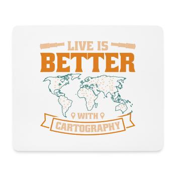 Kartografie Design - Mousepad (Querformat) - Weiß - Vorne