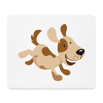 Little running dog illustration for baby, child - Mouse Pad (horizontal) - white - Front
