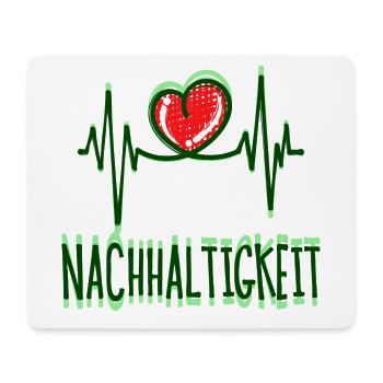 Umwelt Nachhaltigkeit Spruch Erde Naturschutz Herz - Mousepad (Querformat) - Weiß - Vorne