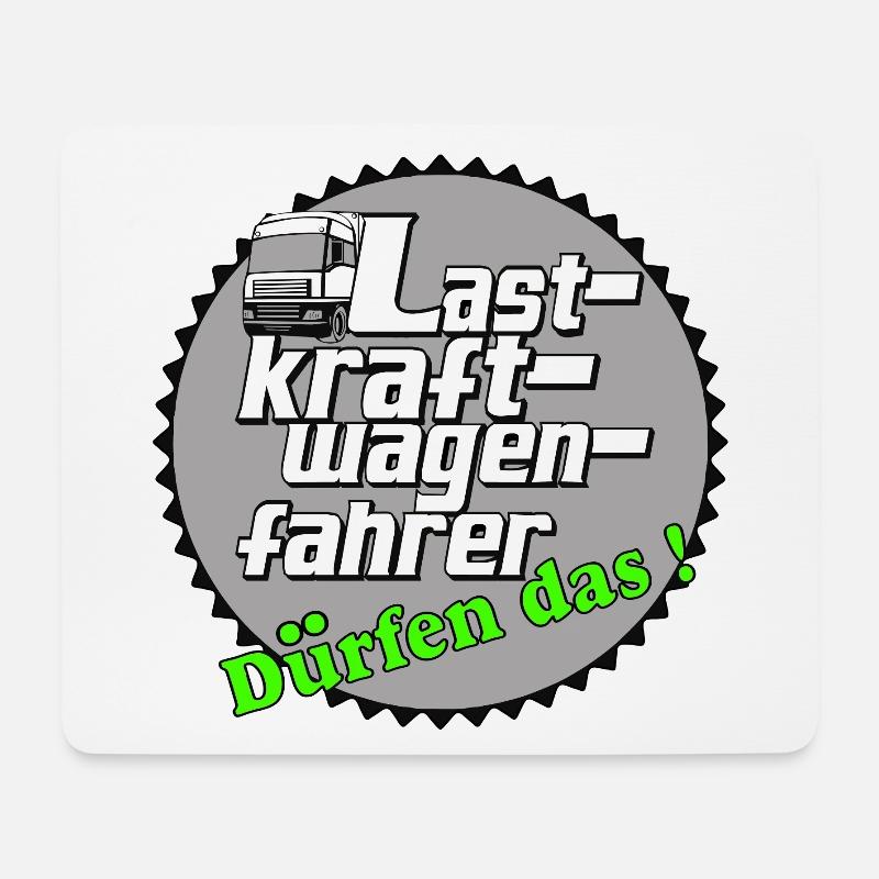 LKW Fahrer,LKW ,Trucker Fun Shirt, dürfen..(25) - Mousepad (Querformat) - Weiß