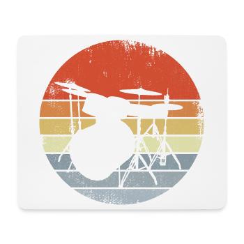 Vintage Drums Sketch - Mouse Pad (horizontal) - white - Front