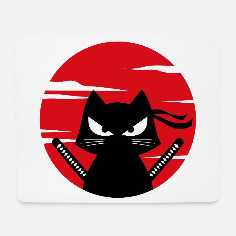 Katze Mangastyle Anime Manga Japanisch Animation - Mousepad (Querformat) - Weiß
