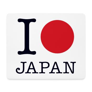 I LOVE JAPAN - Mousepad (Querformat) - Weiß - Vorne