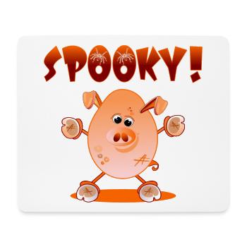 HORREUR D’HALLOWEEN | DÉGUISEMENT DE COCHON POUR ENFANTS - Tapis de souris (format paysage) - blanc - Devant