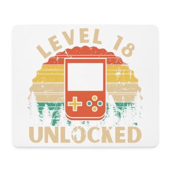 Level 18 Unlocked - Mouse Pad (horizontal) - white - Front