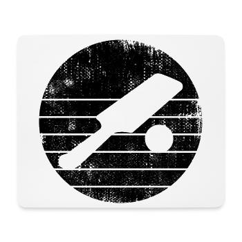Batte et balle de cricket - Tapis de souris (format paysage) - blanc - Devant