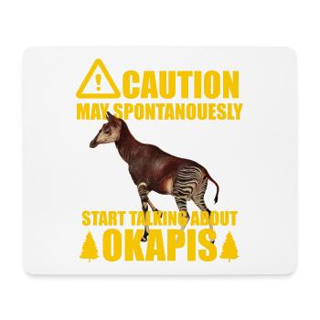 Okapi der Waldflüsterer - Mousepad (Querformat) - Weiß - Vorne