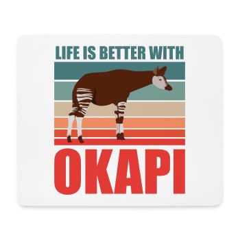 Okapi in harmony with nature - Mouse Pad (horizontal) - white - Front