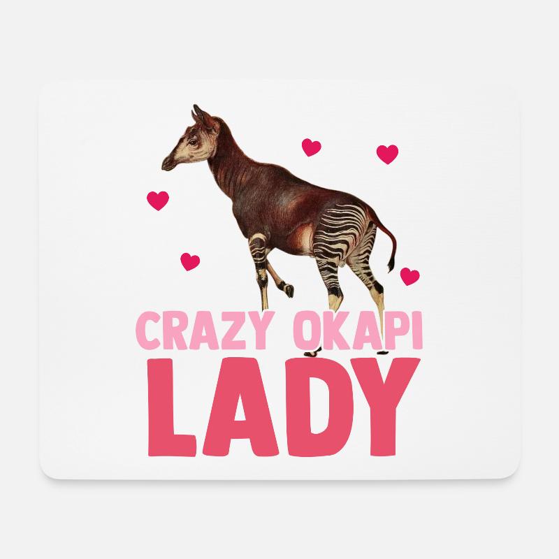 Im Herzen des Waldes Okapi - Mousepad (Querformat) - Weiß