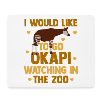Okapi in harmony with nature - Mouse Pad (horizontal) - white - Front