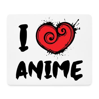J’aime l’anime Déclaration Heart Manga Animation - Tapis de souris (format paysage) - blanc - Devant