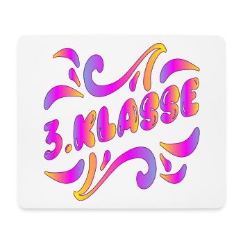 3. Klasse Grundschule - Drittklässlerin Mädchen - Mousepad (Querformat) - Weiß - Vorne
