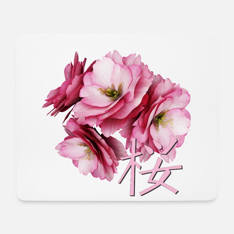 Cherry Blossom - Mousepad (Querformat) - Weiß