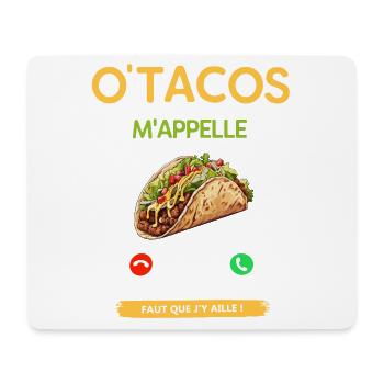 Tacos Mappelle Illustration - Tapis de souris (format paysage) - blanc - Devant